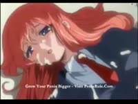 Loudly moaning anime girl experiences a very strong orgasm